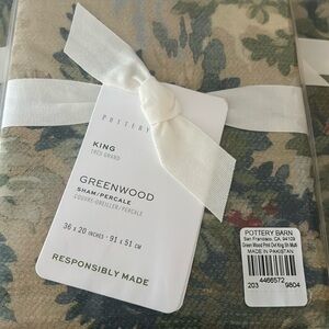 Pottery Barn Greenwood Pillow Sham; king